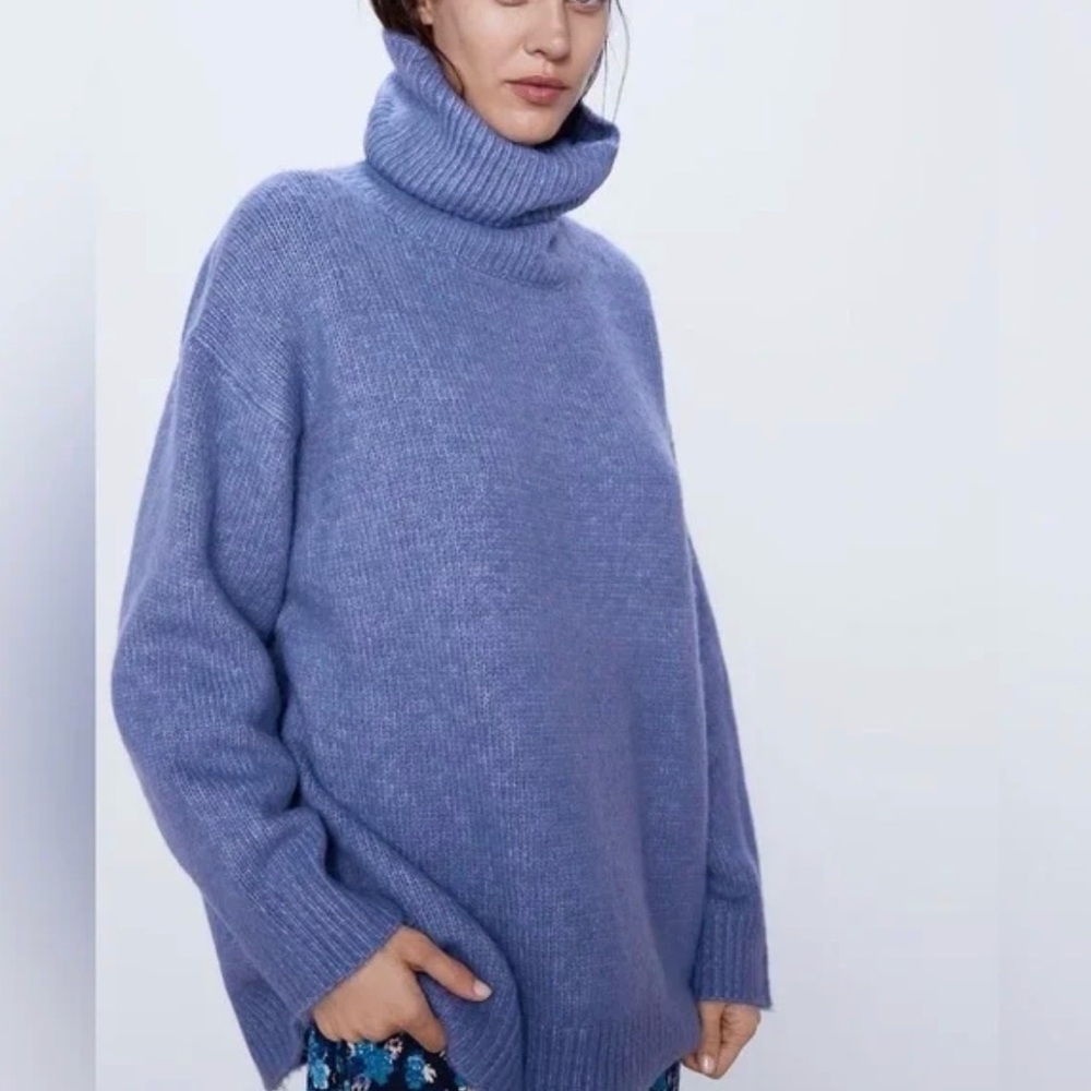 Zara Oversized Knit Turtleneck Sweater